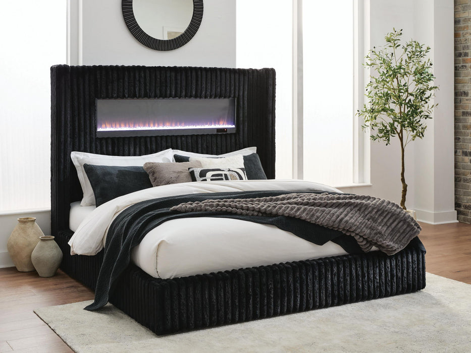 Tayleena - Upholstered Bed With Fireplace And Wireless Audio – Upholstered Beds by Signature Design by Ashley® at Furniture Wholesale Plus , Nashville furniture store