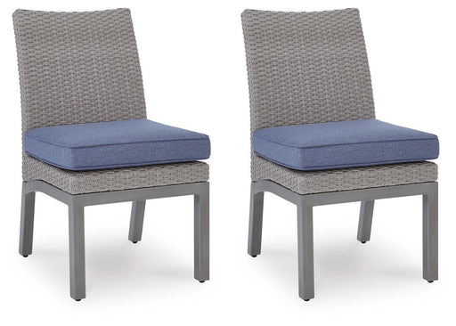 Half Moon Beach - Side Chair With Cushion (Set of 2) - Blue / Gray – Chair Sets by Signature Design by Ashley® at Furniture Wholesale Plus , Nashville furniture store
