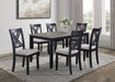 Eloise - 7 Piece Dinette Set - Charcoal / Gray – 7 Piece Dining Room Sets by Crown Mark at Furniture Wholesale Plus , Nashville furniture store