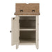 Farmhouse Reimagined - Door Chair Side Table With Charging Station - Antique White / Chestnut Tops – Chair Side Tables by Liberty Furniture at Furniture Wholesale Plus , Nashville furniture store