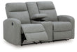 Gauntlet - Double Recline Loveseat With Console - Sterling – Reclining Loveseats by Signature Design by Ashley® at Furniture Wholesale Plus , Nashville furniture store