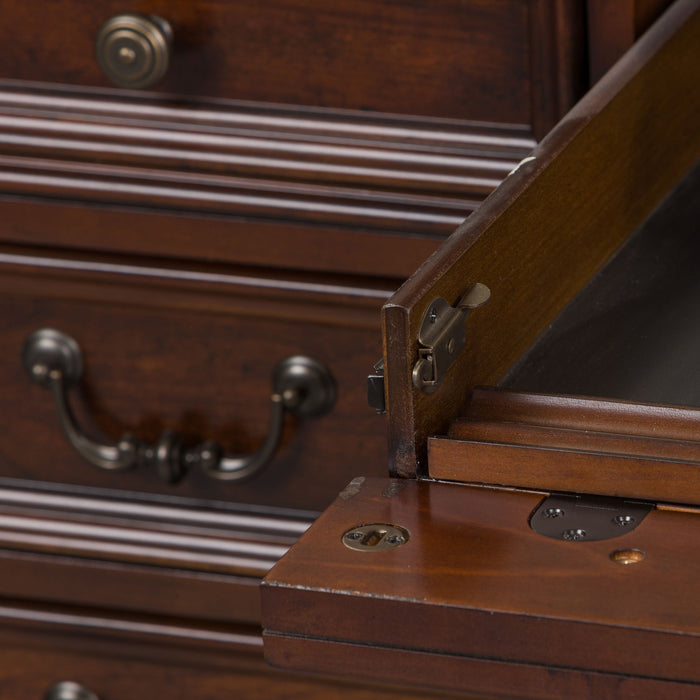 Brayton Manor - Jr Executive Desk - Cognac – Executive Desks by Liberty Furniture at Furniture Wholesale Plus , Nashville furniture store