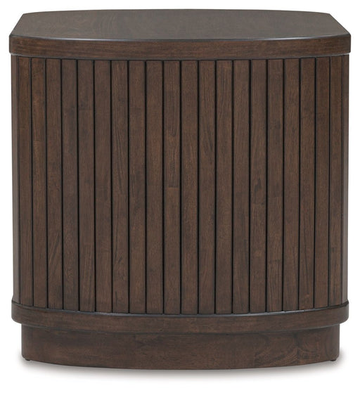 Korestone - Square End Table - Dark Brown – End Tables by Signature Design by Ashley® at Furniture Wholesale Plus , Nashville furniture store