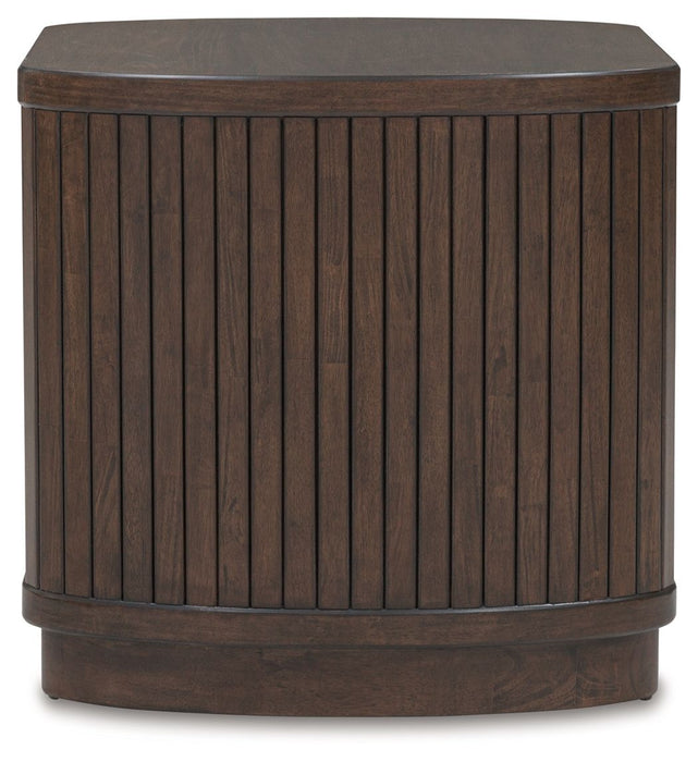 Korestone - Square End Table - Dark Brown – End Tables by Signature Design by Ashley® at Furniture Wholesale Plus , Nashville furniture store