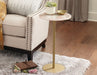 Rosie - Rose Quartz Top Chairside Table - Beige – Chair Side Tables by Steve Silver Furniture at Furniture Wholesale Plus , Nashville furniture store