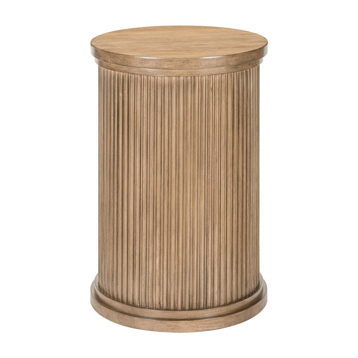 Haven Hills - Round Chairside Table - Camel Beige – Chair Side Tables by Liberty Furniture at Furniture Wholesale Plus , Nashville furniture store