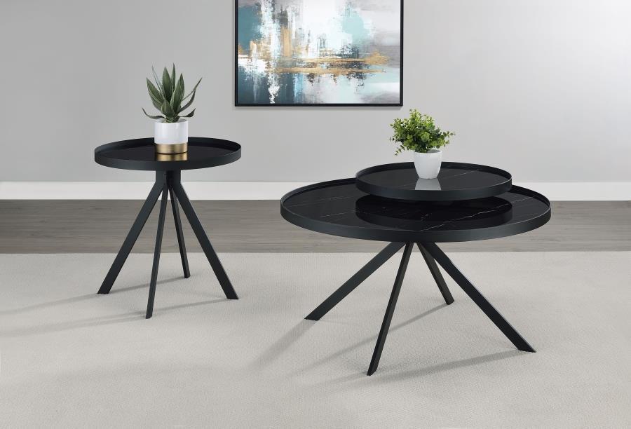 Briggs - Round Coffee And End Table Set – Table Sets by Coaster Fine Furniture at Furniture Wholesale Plus , Nashville furniture store