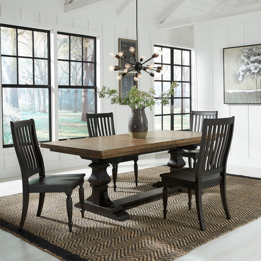 Harvest Home - Trestle Table Set – 5 Piece Dining Room Sets by Liberty Furniture at Furniture Wholesale Plus , Nashville furniture store