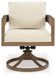 Serene Bay - Dark Brown / White - Swivel Chair With Cushion (Set of 2) - Premium Chair Sets from Signature Design by Ashley® - Just $1228! Shop now at Furniture Wholesale Plus  We are the best furniture store in Nashville, Hendersonville, Goodlettsville, Madison, Antioch, Mount Juliet, Lebanon, Gallatin, Springfield, Murfreesboro, Franklin, Brentwood