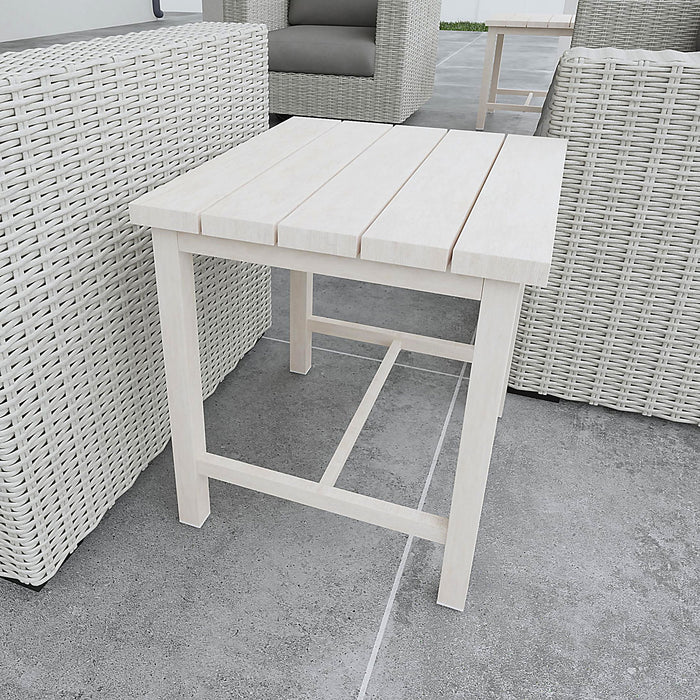 Blakely - Outdoor Aluminum End Table - White – End Tables by Steve Silver Furniture at Furniture Wholesale Plus , Nashville furniture store