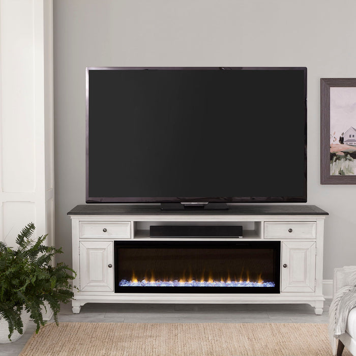 Fireplace TV Consoles - 82" Fireplace TV Console - White – Fireplace TV Stands by Liberty Furniture at Furniture Wholesale Plus , Nashville furniture store