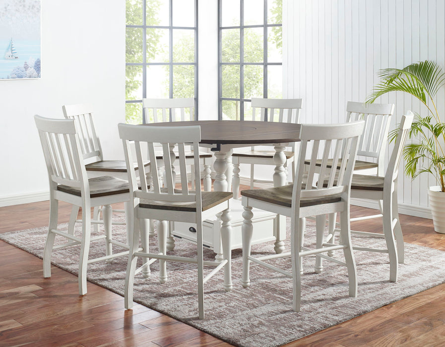 Joanna - Round Counter Set – 7 Piece Dining Room Sets by Steve Silver Furniture at Furniture Wholesale Plus , Nashville furniture store