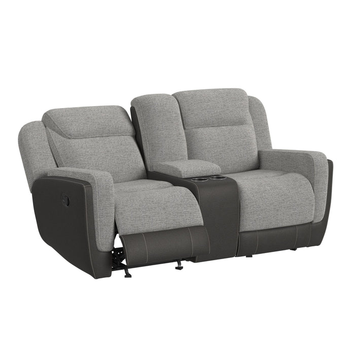 Hornet - Motion Glider Loveseat With Console – Reclining Loveseats by Elements International at Furniture Wholesale Plus , Nashville furniture store