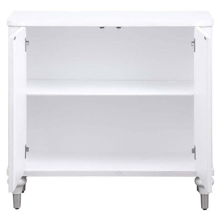 Cardella - 2 Door Mandala Accent Cabinet - Distressed White – Accent Cabinets by Coaster Fine Furniture at Furniture Wholesale Plus , Nashville furniture store