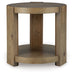 Flangren - Round End Table - Light Brown – End Tables by Signature Design by Ashley® at Furniture Wholesale Plus , Nashville furniture store