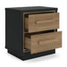 Kozmour - Two Drawer Night Stand - Black / Brown – Accent Nightstands by Signature Design by Ashley® at Furniture Wholesale Plus , Nashville furniture store