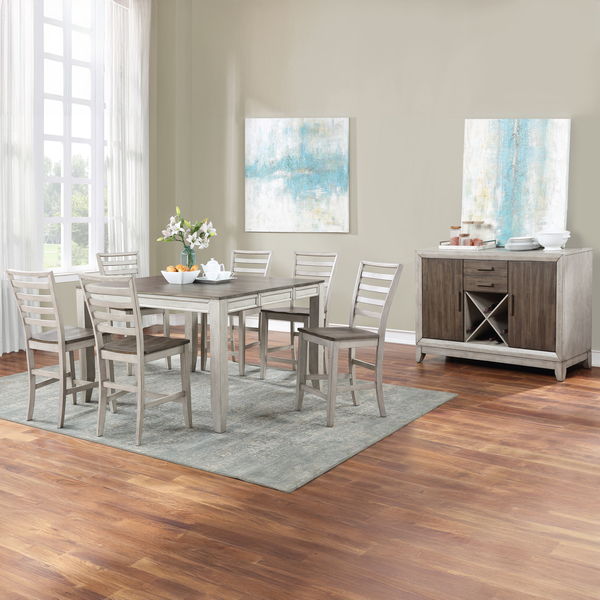 Abacus - Counter Dining Set – 8 + Piece Dining Room Sets by Steve Silver Furniture at Furniture Wholesale Plus , Nashville furniture store