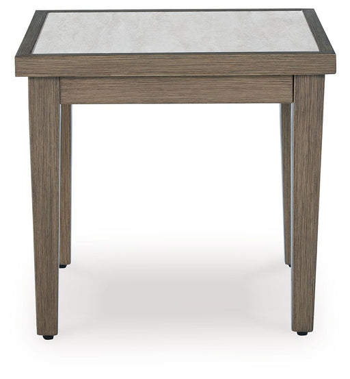 Rainier Ranch - Brown / Beige - Square End Table - Premium End Tables from Signature Design by Ashley® - Just $368! Shop now at Furniture Wholesale Plus  We are the best furniture store in Nashville, Hendersonville, Goodlettsville, Madison, Antioch, Mount Juliet, Lebanon, Gallatin, Springfield, Murfreesboro, Franklin, Brentwood