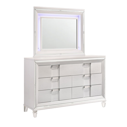 Twenty Nine - 6-Drawer Dresser With Mood Lighting Mirror – Dresser & Mirror by Elements International at Furniture Wholesale Plus , Nashville furniture store