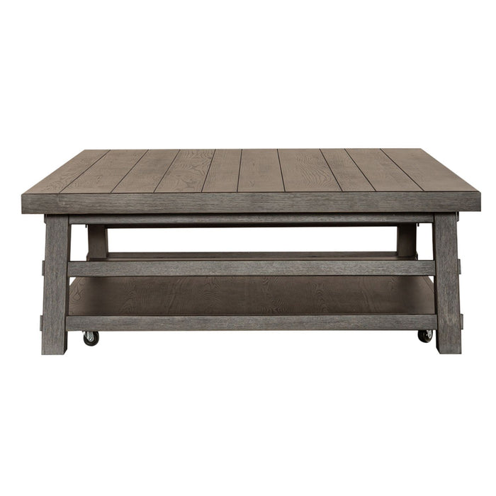 Modern Farmhouse - Oversized Square Cocktail Table – Cocktail Tables by Liberty Furniture at Furniture Wholesale Plus , Nashville furniture store