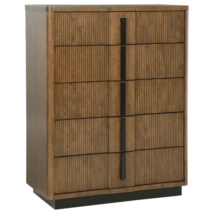 Terrace - 5-Drawer Chest Of Drawers - Ash Brown – Accent Chests by Coaster Fine Furniture at Furniture Wholesale Plus , Nashville furniture store