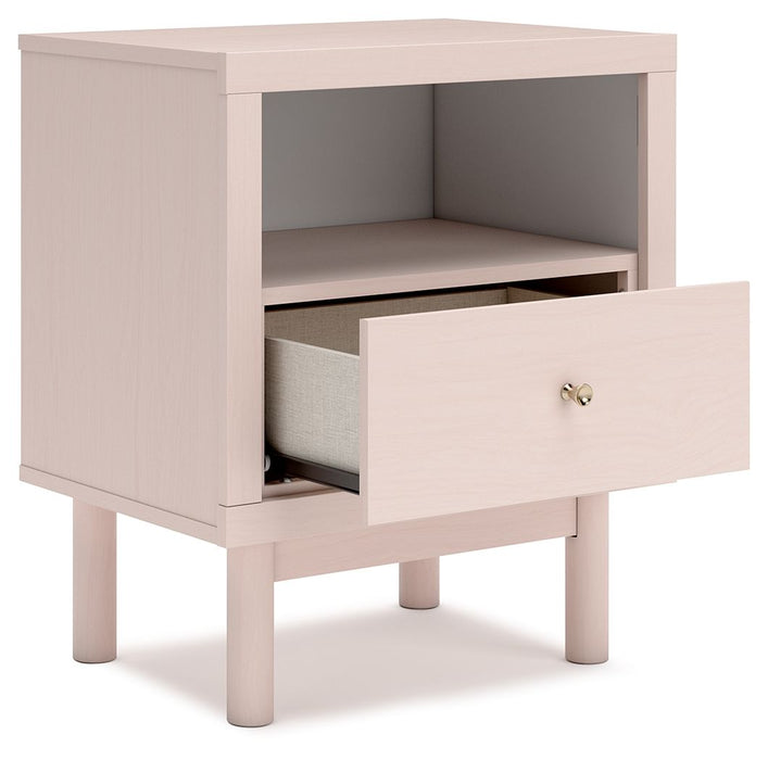 Wistenpine - One Drawer Night Stand - Blush – Nightstands by Signature Design by Ashley® at Furniture Wholesale Plus , Nashville furniture store