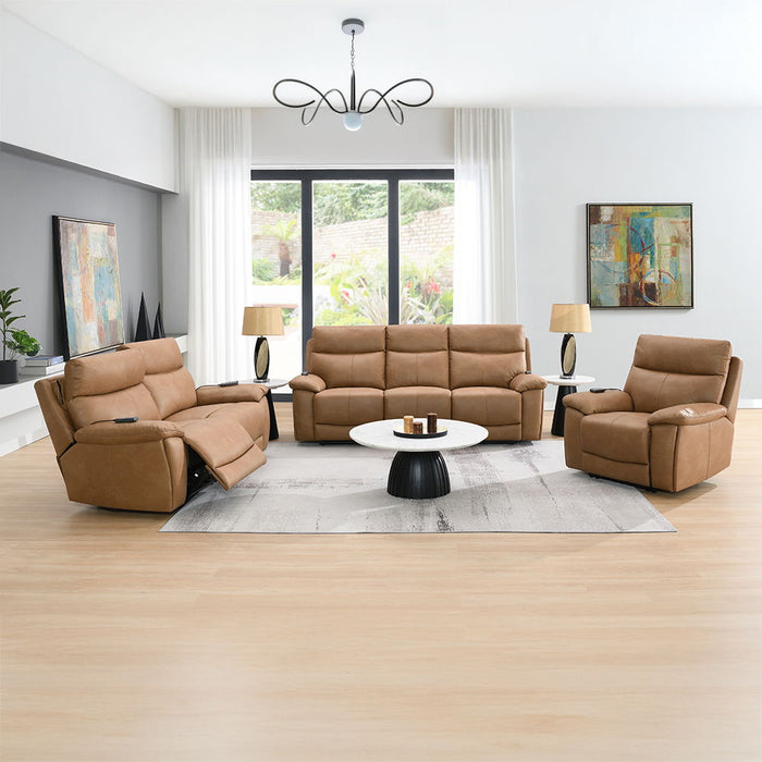 Chavis - Power Motion Sofa With USB & Power Headrest - Brown