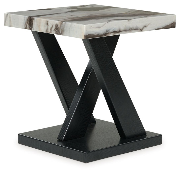 Cendill - Occasional Table Set (Set of 3) - Dark Brown / White / Black – Table Sets by Signature Design by Ashley® at Furniture Wholesale Plus , Nashville furniture store