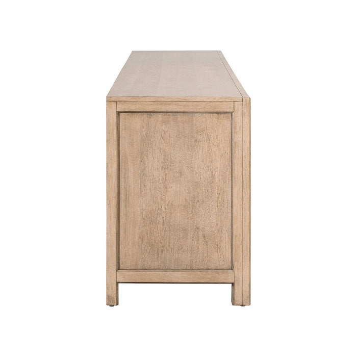 Fireplace TV Console - 82" Console With Fire FTS - Light Brown – Fireplace TV Stands by Liberty Furniture at Furniture Wholesale Plus , Nashville furniture store