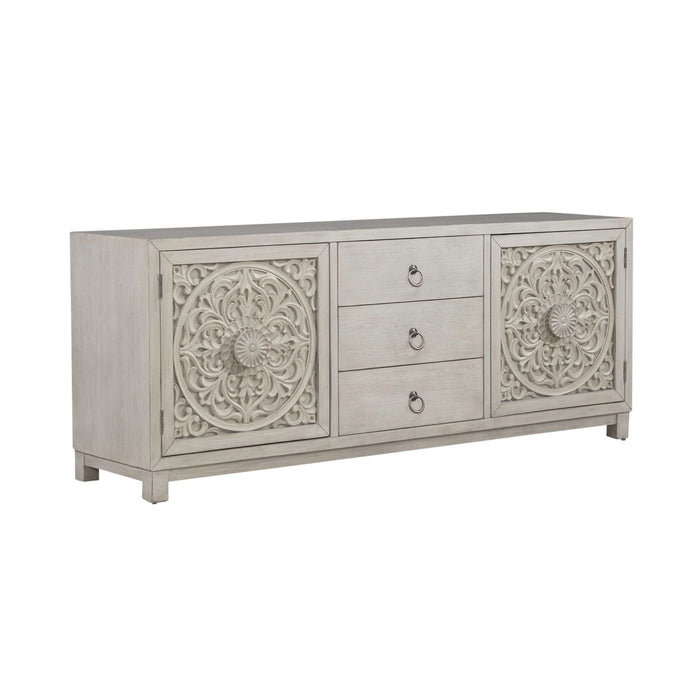Sundance - 2 Door 3 Drawer Accent Cabinet - Antique Linen – Accent Cabinets by Liberty Furniture at Furniture Wholesale Plus , Nashville furniture store