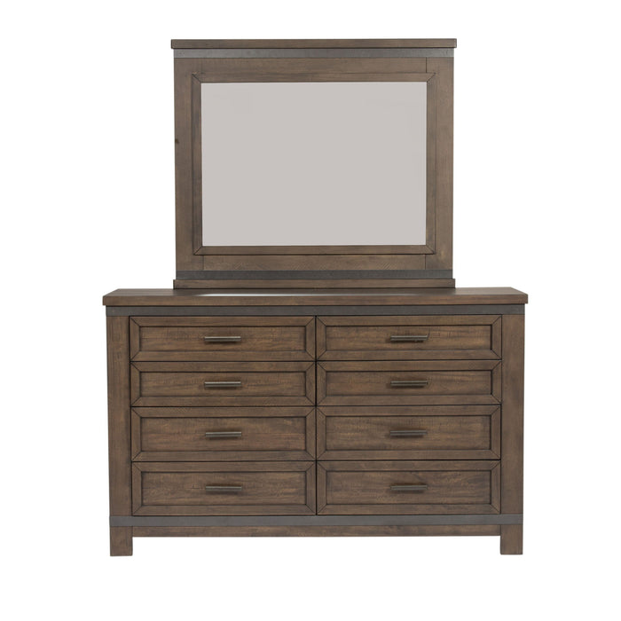 Thornwood Hills - Mirror Metal Strip Accents - Rock Beaten Brown – Mirrors by Liberty Furniture at Furniture Wholesale Plus , Nashville furniture store