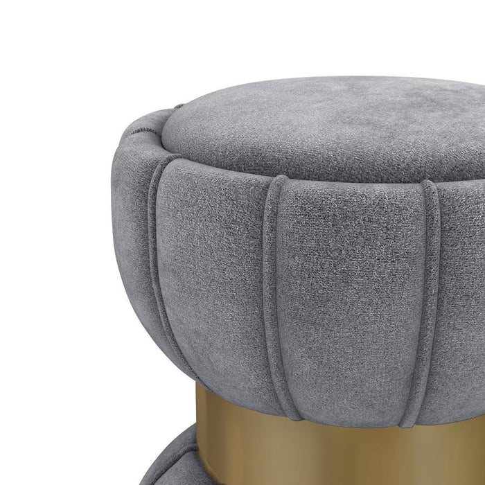 Sora - Round Upholstered Ottoman – Upholstered Ottomans by Coaster Fine Furniture at Furniture Wholesale Plus , Nashville furniture store