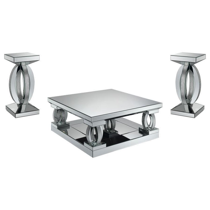 Amalia - Mirrored Coffee Table Set – Table Sets by Coaster Fine Furniture at Furniture Wholesale Plus , Nashville furniture store