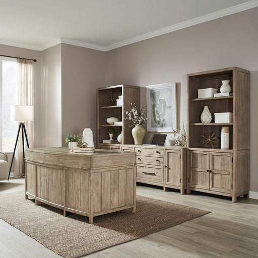 Proximity Place - 5 Piece Jr Executive Set - Barley Buff – 5 Piece Home Office Sets by Liberty Furniture at Furniture Wholesale Plus , Nashville furniture store