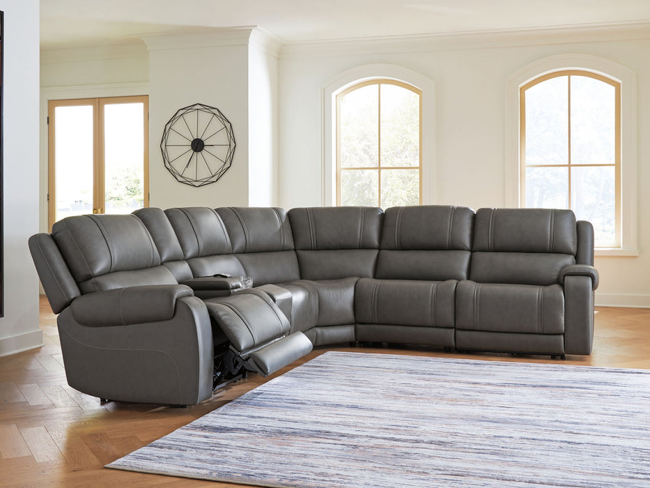 5Z - Pittson - Power Reclining Sectional – Reclining Sectionals by Signature Design by Ashley® at Furniture Wholesale Plus , Nashville furniture store