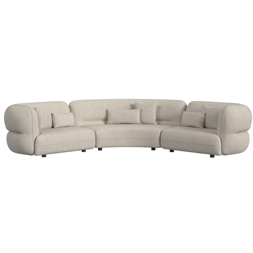 Four Seasons - Sectional Set With 6 Pillows - Camel – Stationary Sectionals by Elements International at Furniture Wholesale Plus , Nashville furniture store