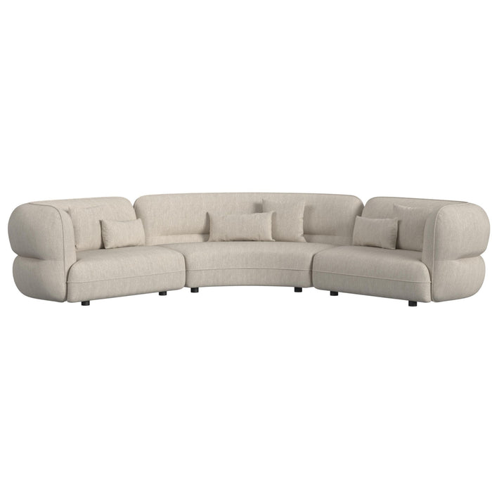 Four Seasons - Sectional Set With 6 Pillows - Camel – Stationary Sectionals by Elements International at Furniture Wholesale Plus , Nashville furniture store