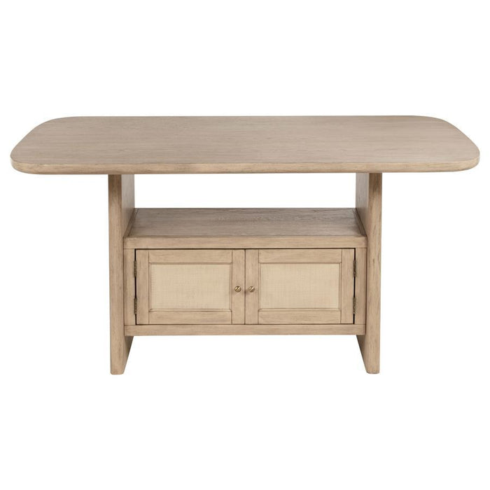 Kailani - Cane Counter Height Storage Dining Table - Beige Oak – Counter Tables by Coaster Fine Furniture at Furniture Wholesale Plus , Nashville furniture store