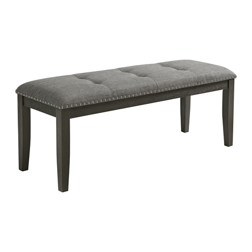 Everdeen - Bench With Gray Fabric and Nail Heads - Charcoal – Upholstered Benches by Elements International at Furniture Wholesale Plus , Nashville furniture store