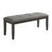 Everdeen - Bench With Gray Fabric and Nail Heads - Charcoal – Upholstered Benches by Elements International at Furniture Wholesale Plus , Nashville furniture store