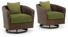 Horizon Hall - Brown / Green - Swivel Lounge With Cushion - Premium Swivel Chairs from Signature Design by Ashley® - Just $608! Shop now at Furniture Wholesale Plus  We are the best furniture store in Nashville, Hendersonville, Goodlettsville, Madison, Antioch, Mount Juliet, Lebanon, Gallatin, Springfield, Murfreesboro, Franklin, Brentwood