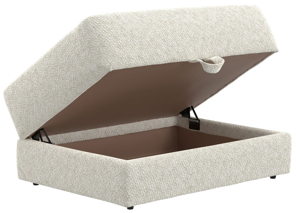 Jazzy - Storage Ottoman - Bone – Storage Ottomans by Jackson at Furniture Wholesale Plus , Nashville furniture store