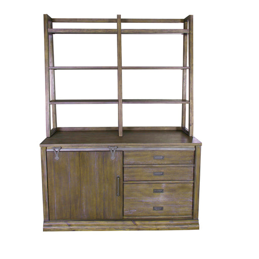 Stone Brook - Jr Executive Credenza Set - Rustic Saddle – Credenzas & Hutches by Liberty Furniture at Furniture Wholesale Plus , Nashville furniture store