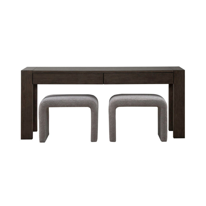 Cascade Falls - 3 Piece Set - Satin Espresso / Gray – 3 Piece Living Room Sets by Liberty Furniture at Furniture Wholesale Plus , Nashville furniture store