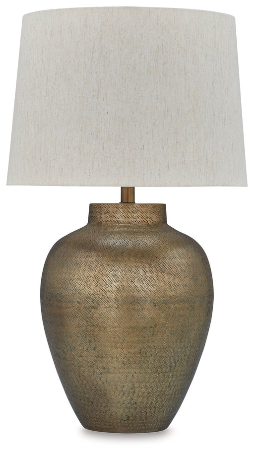 Madney - Metal Table Lamp - Antique Gold Finish – Table Lamps by Signature Design by Ashley® at Furniture Wholesale Plus , Nashville furniture store