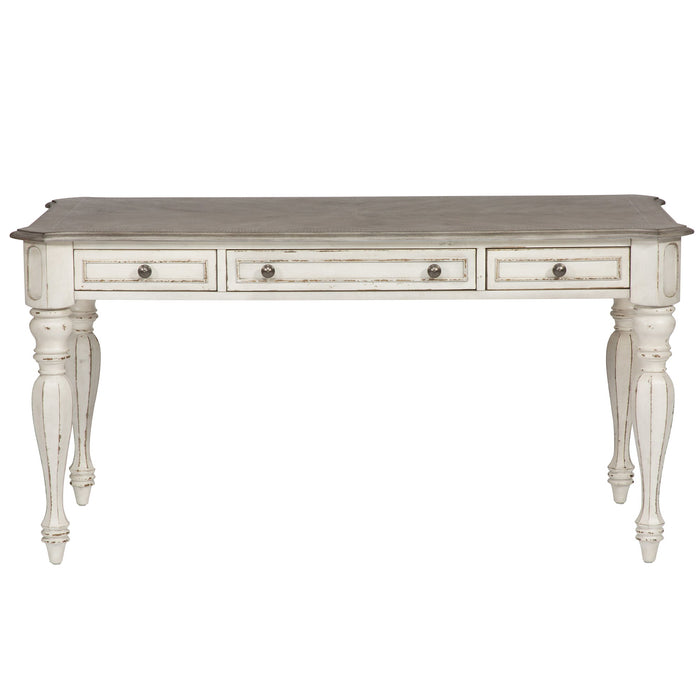 Magnolia Manor - 3 Piece Home Office Set (Desk & Hutch) - Antique White – 3 Piece Home Office Sets by Liberty Furniture at Furniture Wholesale Plus , Nashville furniture store