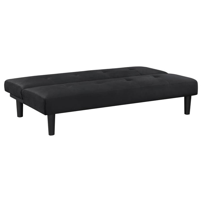 Stanford - Upholstered Tufted Convertible Sofa Bed - Black – Futon Sofas by Coaster Fine Furniture at Furniture Wholesale Plus , Nashville furniture store