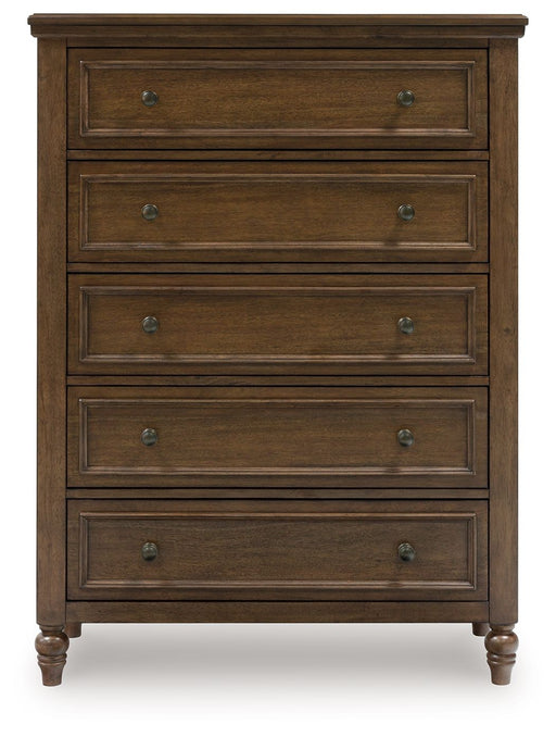 Sturlayne - Brown - Five Drawer Chest - Premium Accent Chests from Benchcraft® - Just $798! Shop now at Furniture Wholesale Plus  We are the best furniture store in Nashville, Hendersonville, Goodlettsville, Madison, Antioch, Mount Juliet, Lebanon, Gallatin, Springfield, Murfreesboro, Franklin, Brentwood