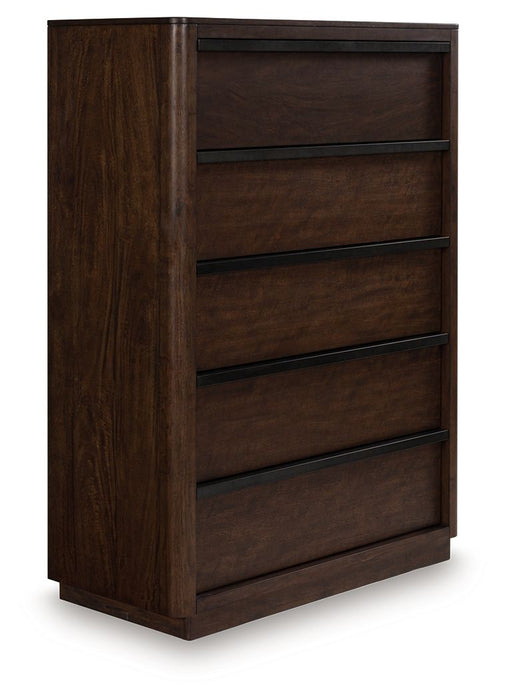 Dilenno - Five Drawer Chest - Dark Brown – Accent Chests by Signature Design by Ashley® at Furniture Wholesale Plus , Nashville furniture store