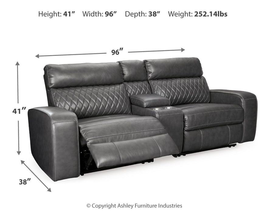 Samperstone - Power Reclining Sectional – Reclining Sectionals by Signature Design by Ashley® at Furniture Wholesale Plus , Nashville furniture store